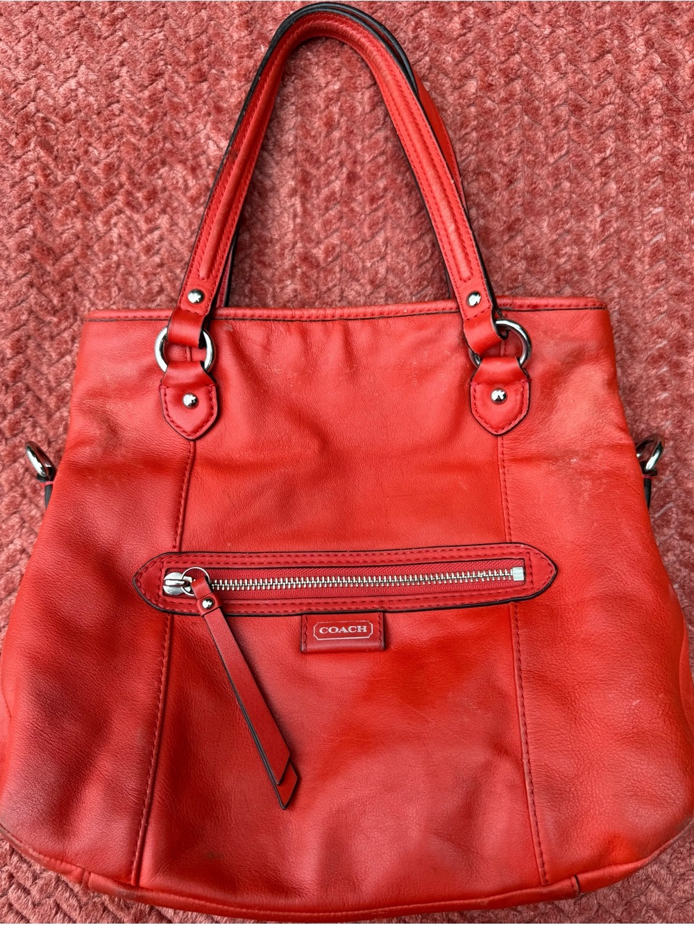 Coach orange Leather crossbody see below for wear and tear F28901 - Picture 2 of 6